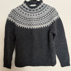 Eddie Bauer Charcoal and Light Gray Turtleneck Sweater
